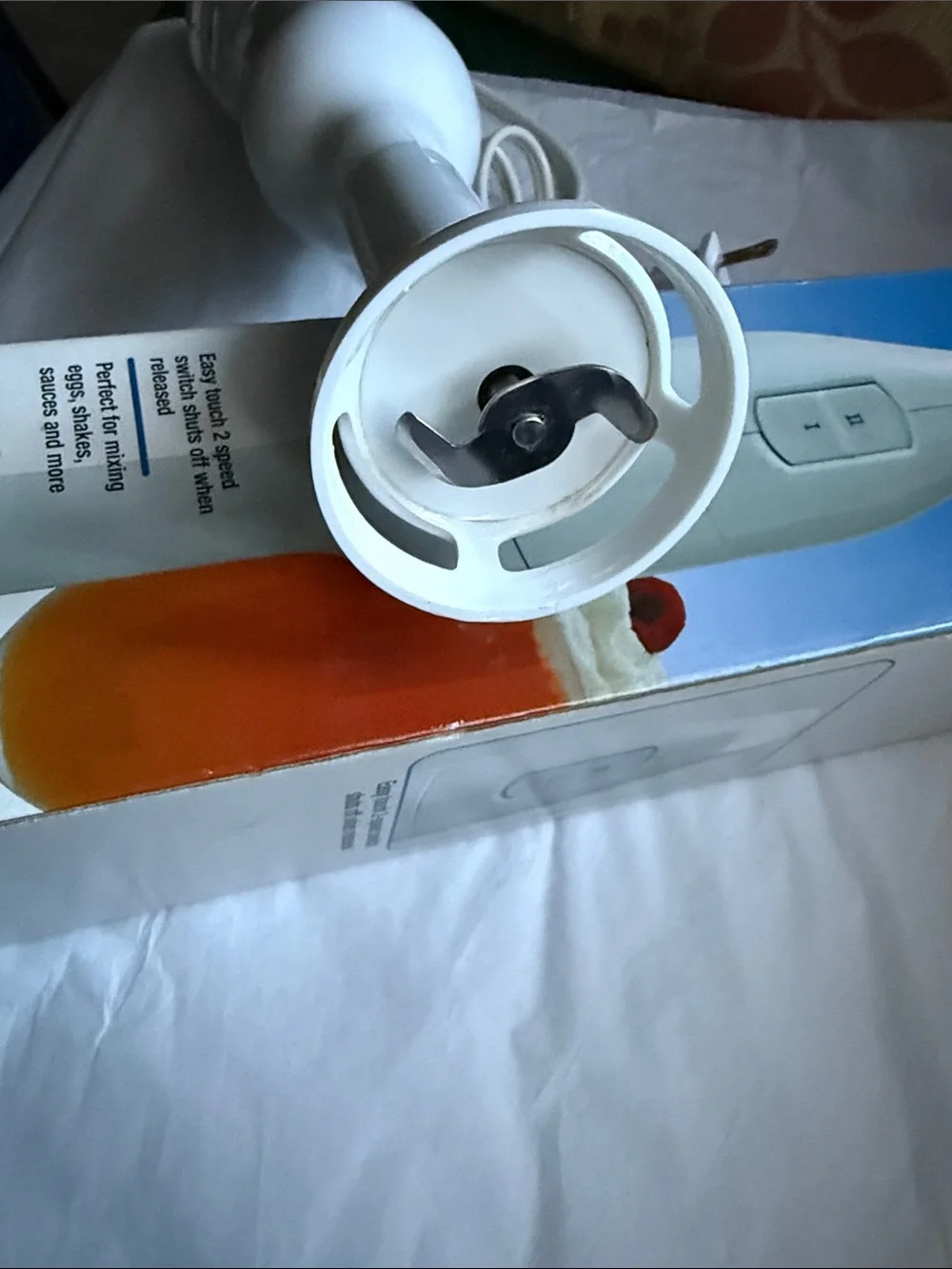 Immersion Blender SM107 White - Compact Handheld 2 speed. Like new.